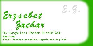 erzsebet zachar business card